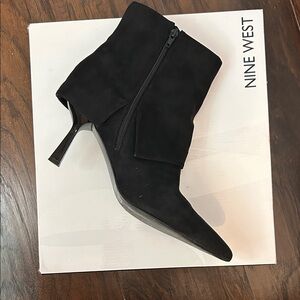Nine West Sleek Black Ankle Booties